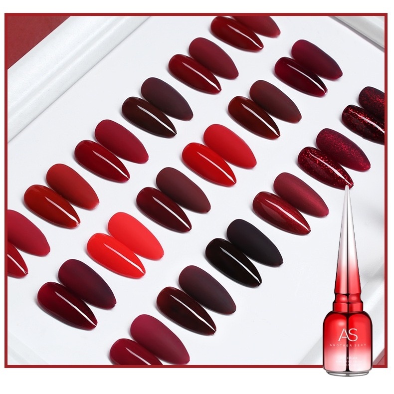 Jual AS Nail Gel Polish Red Edition / Kutek Gel AS tahan lama warna ...