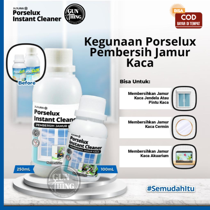 Jual Porselux Pembersih Jamur Kaca Kerak Air Cermin Jendela Kaca ...