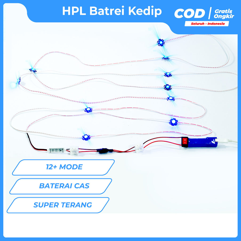 Jual Lampu layang-layangan HPL baterai cas modul controller 2 kaki ...