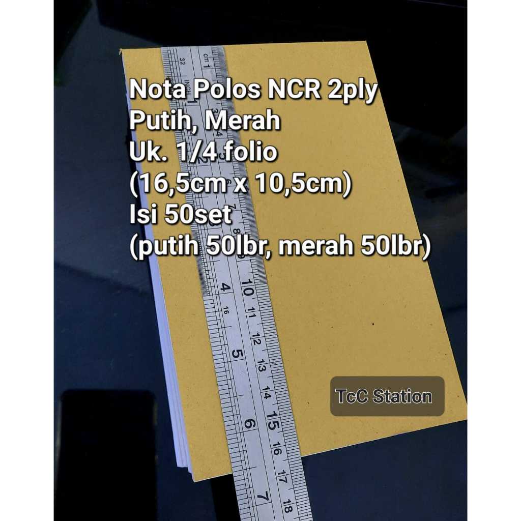Jual 1 PAK 5 BUKU Nota POLOS NCR 2ply isi 100 lembar 1/4 folio 2 ...