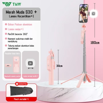 TNW S30 Tongsis Tripod Bluetooth 1.8m Fill Light Tongsis Tripod Remote Tongsis Hp Selfie Stick