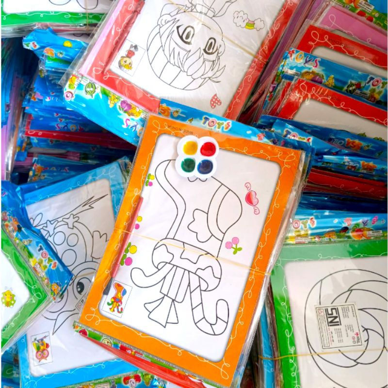 Jual Edukasi Anak Mewarnai Dengan Cat Motif Random | Shopee Indonesia