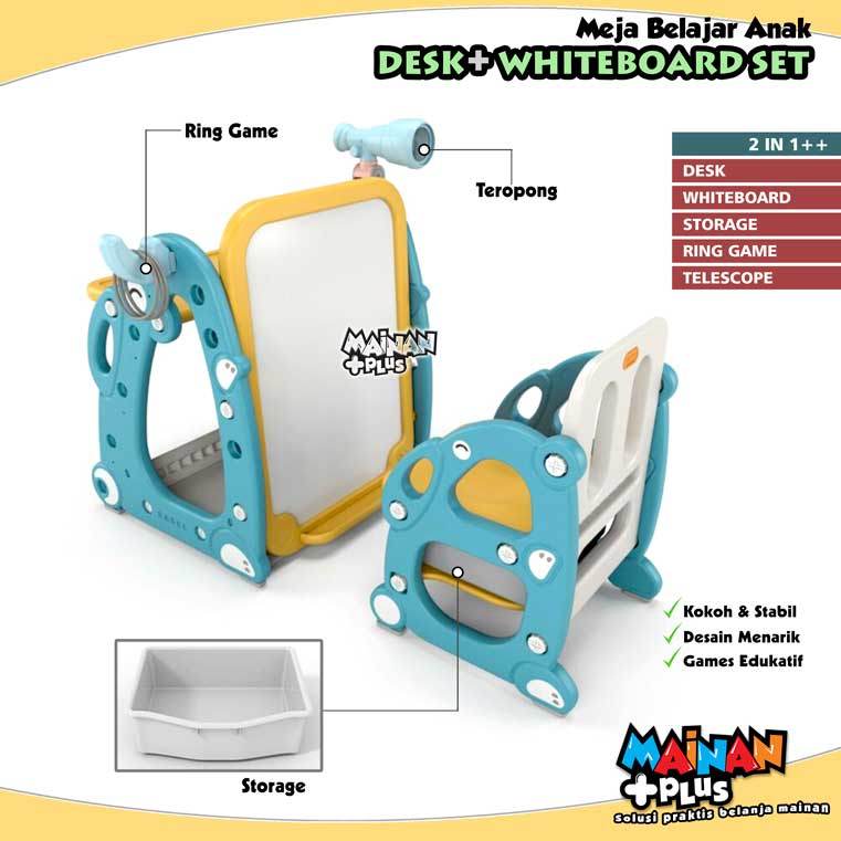 Jual Meja Belajar Papan Tulis Permainan Anak Whiteboard Desk Storage