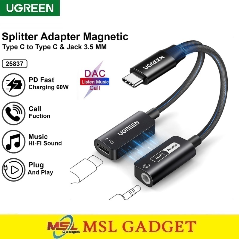 Jual UGREEN Adapter Audio Splitter Konverter USB Type C to Jack