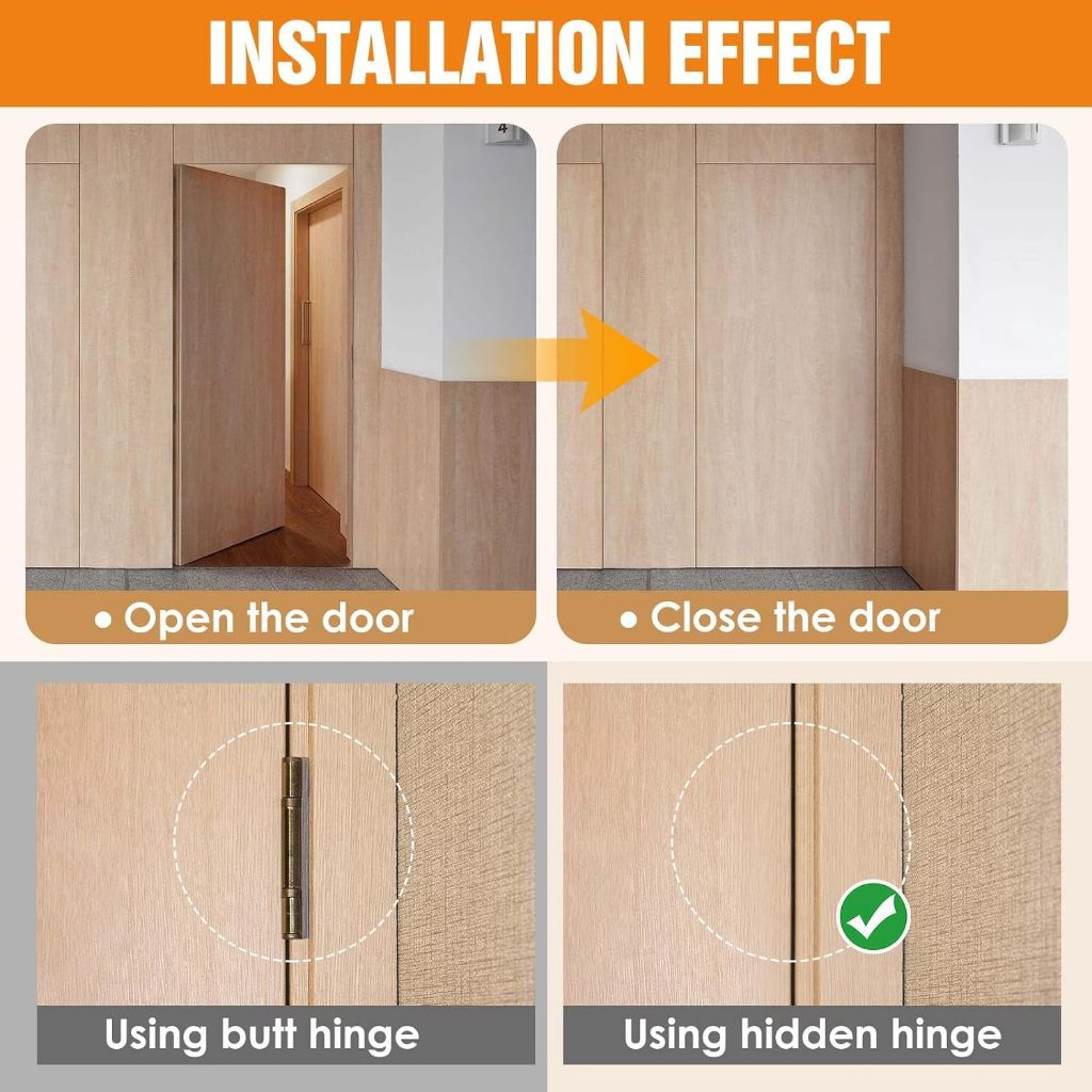 Jual Hidden Hinge Engsel Tanam Door Hinge Invisiblle Hitam Perak Engsel ...