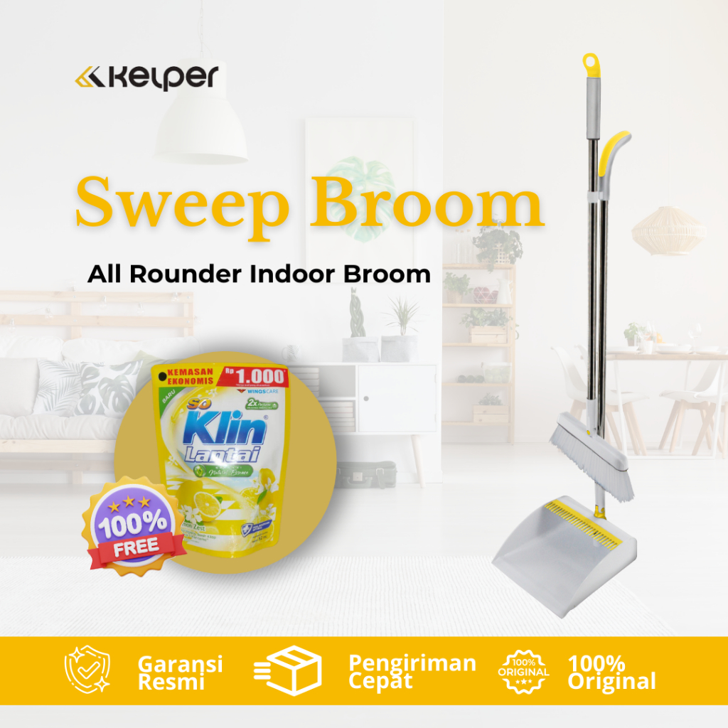 Jual Kelper - Sweep Broom Sapu Estetik dengan Serok Rambut | Shopee ...