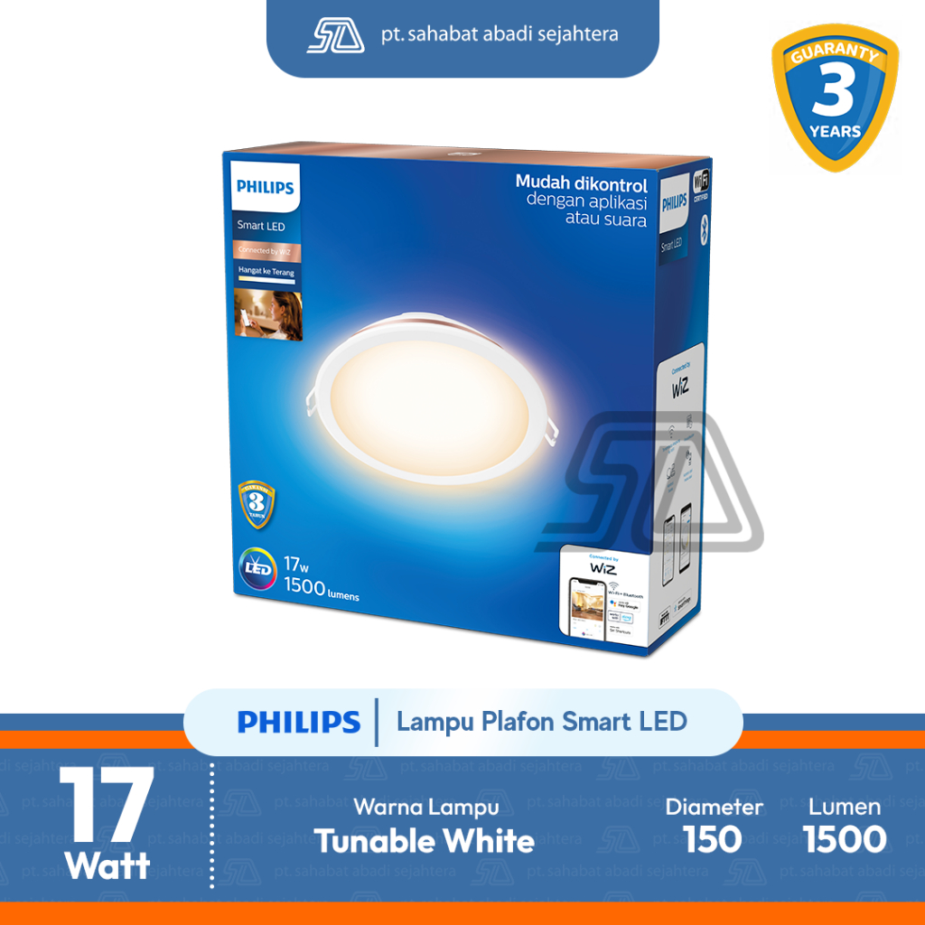Jual Downlight Wi-fi LED Philips TW 17W 6