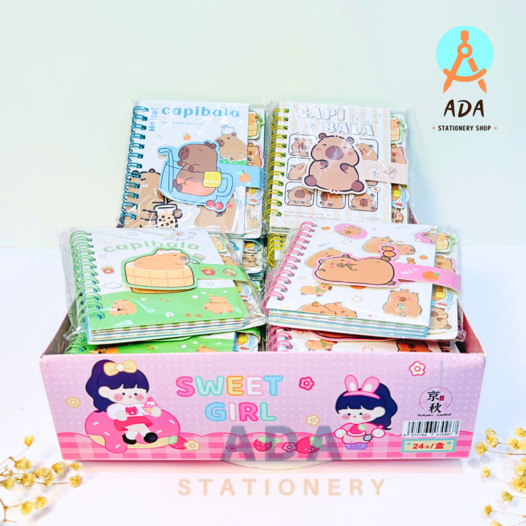 Jual ( A7 ) NOTEBOOK SPIRAL CAPYBARA / XQ-6411 / CAPYBARA/ CAPIBARA ...