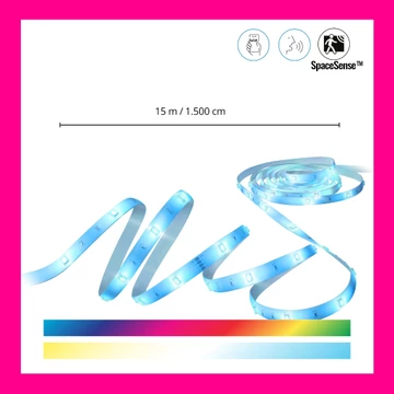 WiZ Lampu Smart LED Strip 15M Starter Kit WiFi RGB Adaptor – Lampu Hias TV Lampu Dinding