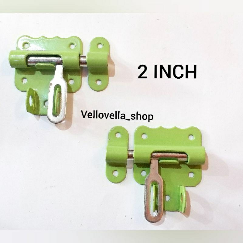Jual 2 inch Grendel Overpal Hijau Gerendel Tempat Kunci Pintu Slot ...