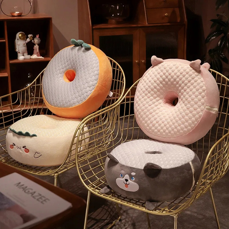 Bantal Donat Lembut Duduk Lesehan Aesthetic Karakter Lucu Donut Pillow Motif Ani