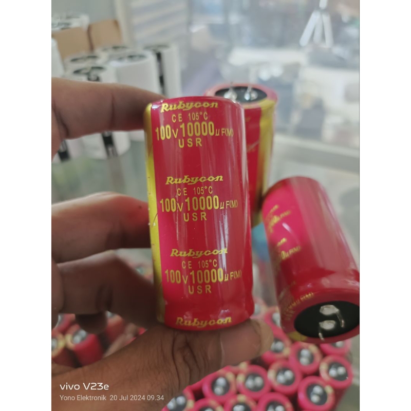 Jual RUBYCON MERAH ORIGINAL ELCO 100v 10000uf TYPE USR (STANDARD ...