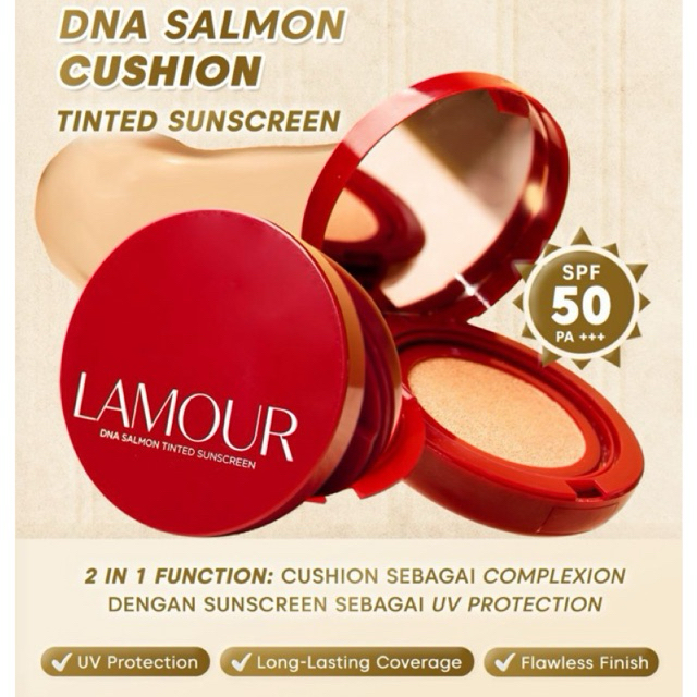 Jual Cussion DNA Salmon Sunscreen Lamour || Cussion Lamour | Shopee ...