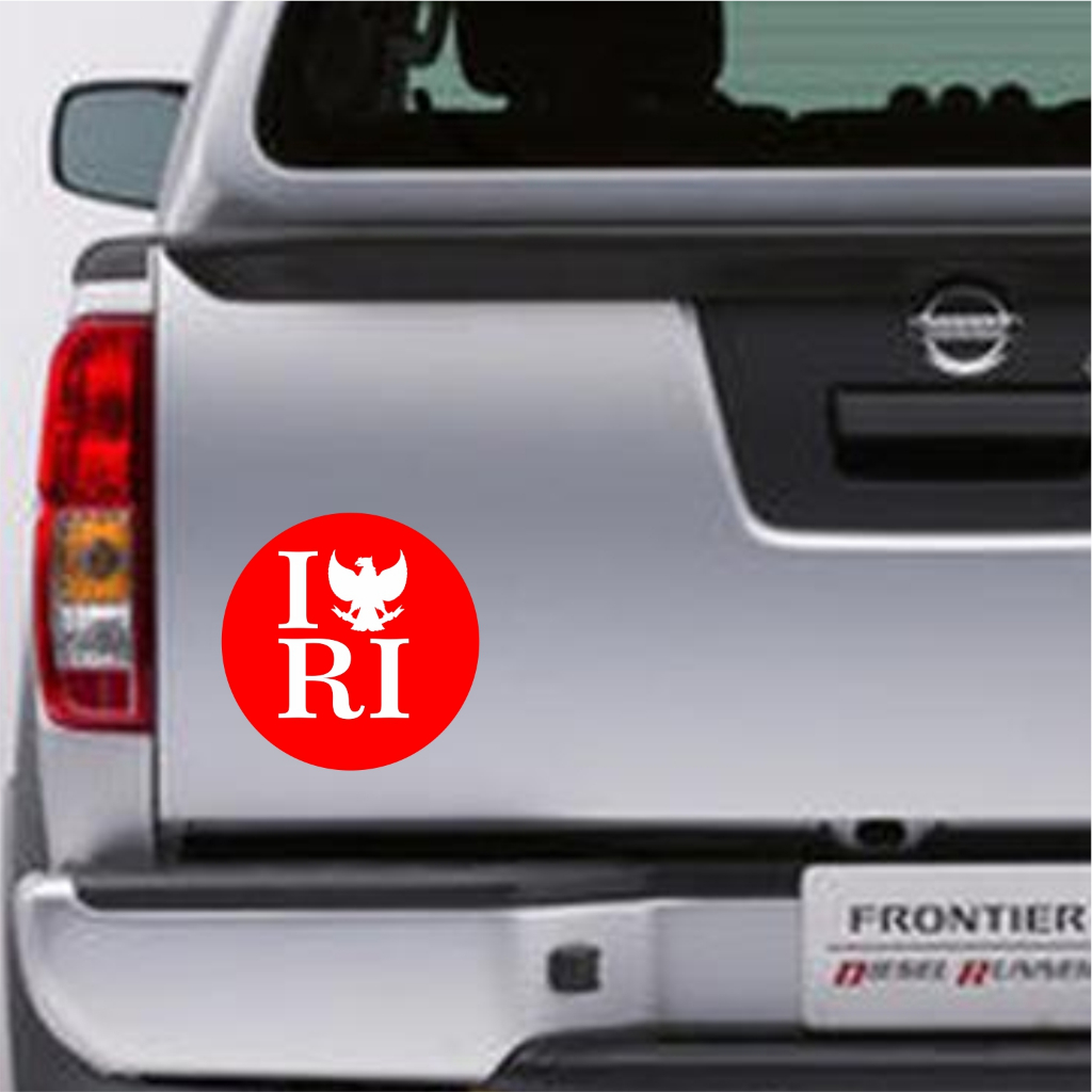 Jual CUTTING STICKER MOBIL I LOVE RI INDONESIA STIKER BAGASI MOBIL ...