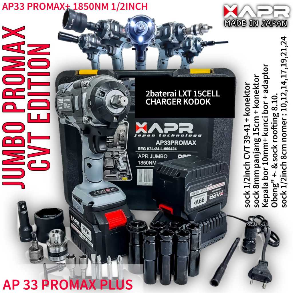 Jual Apr Impact Wrench Jumbo Nm Mesin Pembuka Baut Inch Ban Roda Truck Mobil Ap Promax