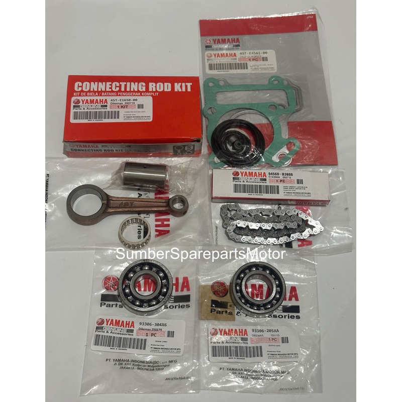Jual Paket Komplit Lengkap Stang Seher + Bearing Kruk As 6304 6205 Kiri ...