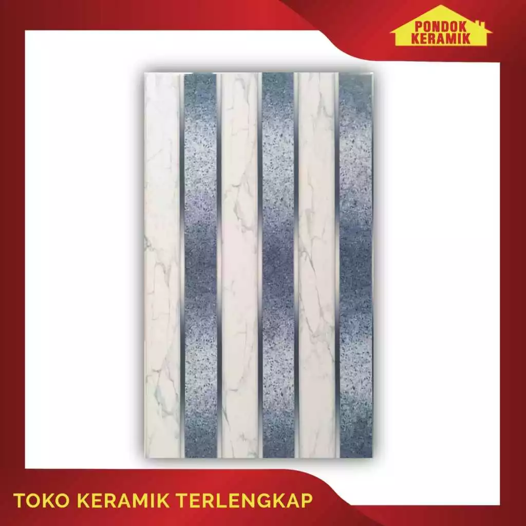 Keramik Dinding Avignon 25x40 Lyon Blue Keramik Glossy Kilap