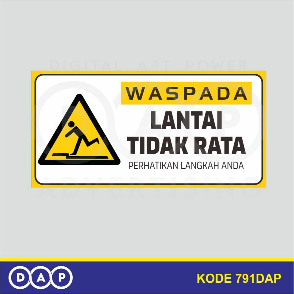 Jual 791 - STIKER LANTAI TIDAK RATA - 30 X 15 CM - VYNIL - TERBAIK ...