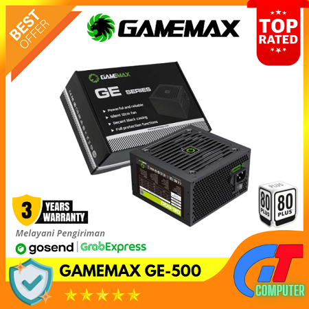Jual Gamemax GE-500 PSU 500 Watt 80 Plus White | Internal Power Supply ...