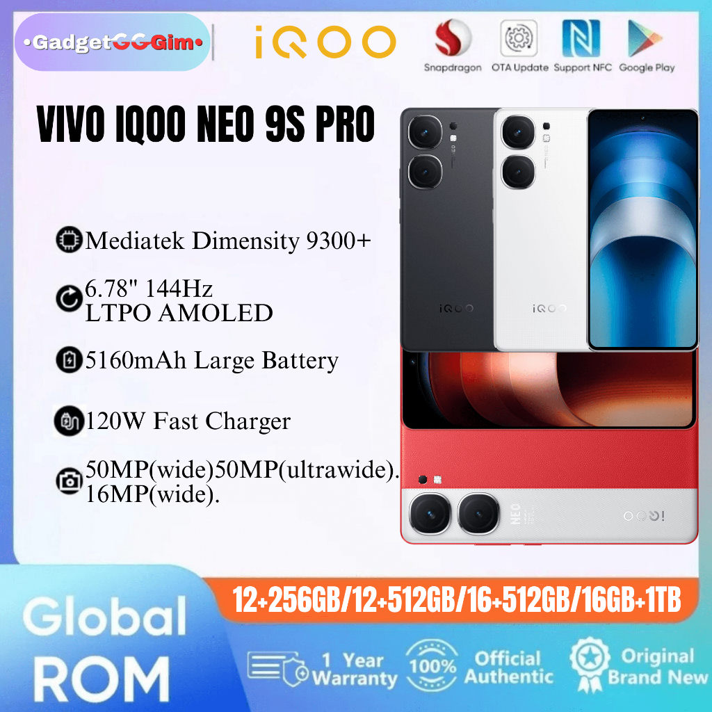 Jual IQOO Neo 9S Pro / IQOO Neo9S Pro 5G Dimensity 9300+ Jual IQOO Neo 9S Pro / IQOO Neo9S Pro 5G Dimensity 9300+