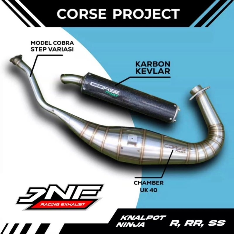 Jual KNALPOT NINJA R RR SS CORSE PROJECT KARBON SERAT KEVLAR ASLI ...