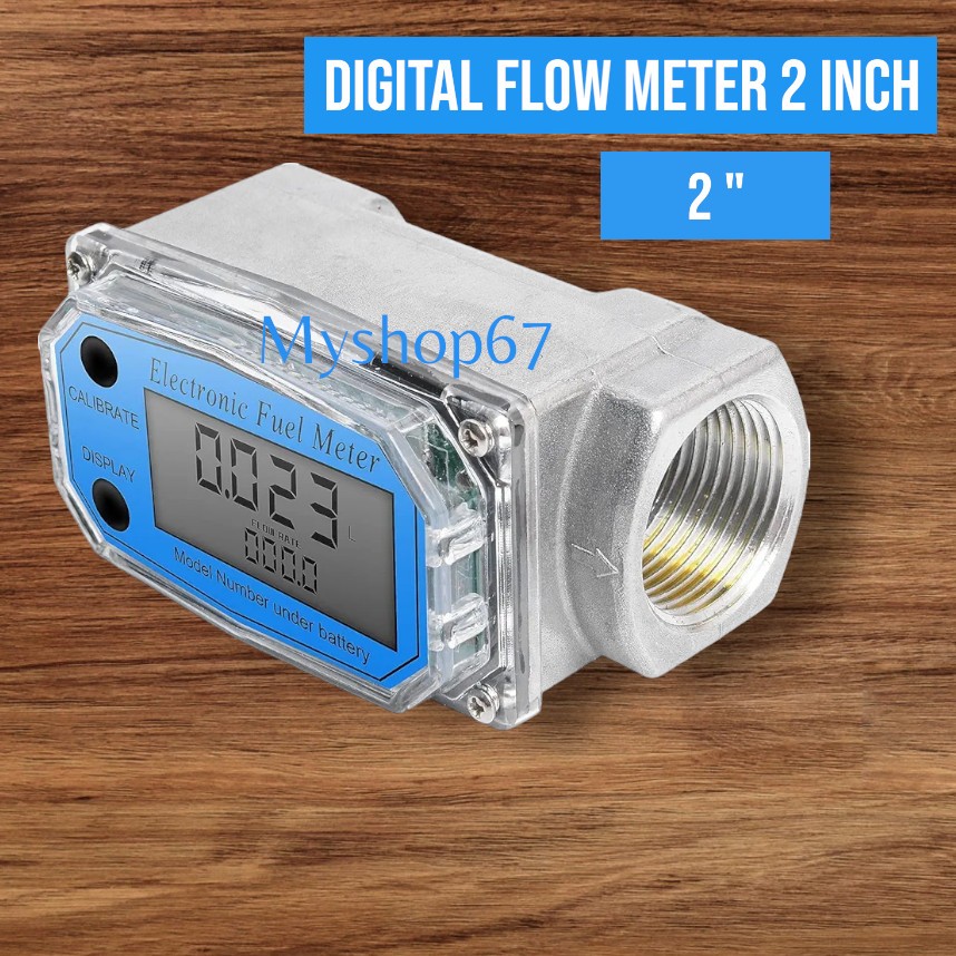 Jual Digital flow meter turbin display Lcd fuel flowmeter 2 inch ...