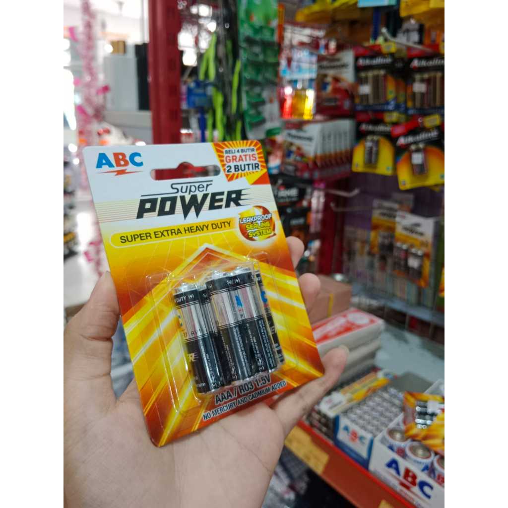 Jual ABC BATERAI SUPERPOWER R03 4S | Shopee Indonesia