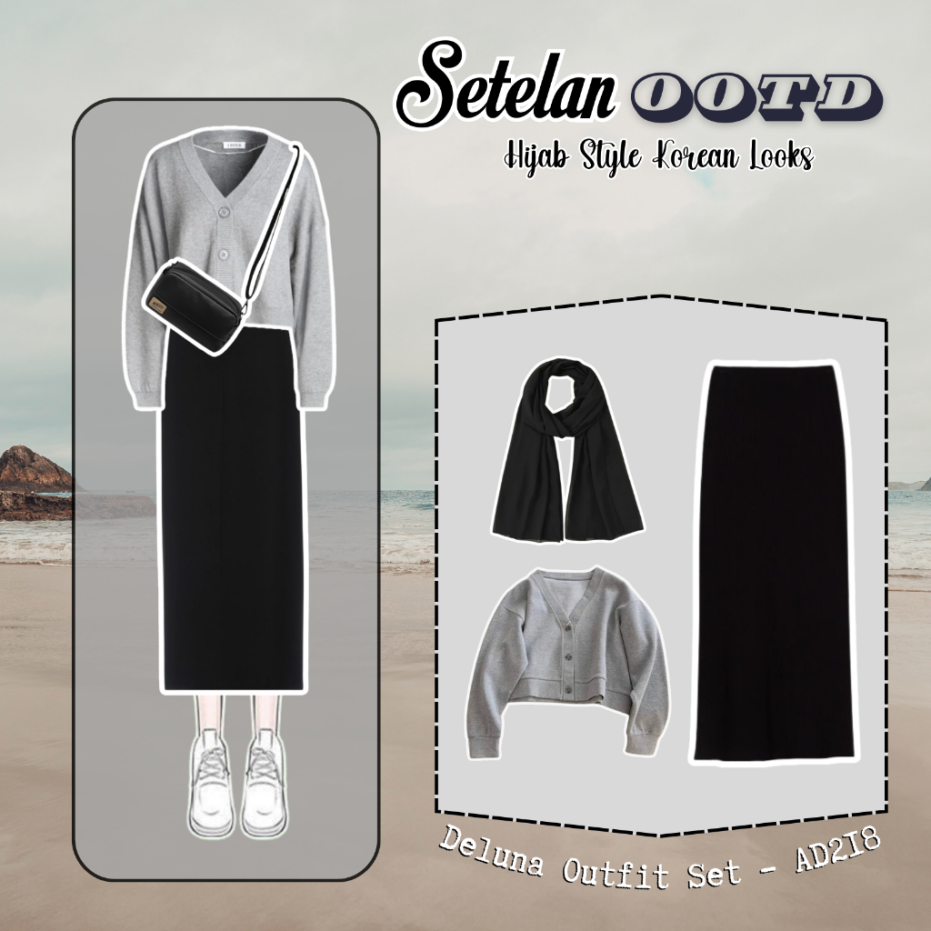 Jual Setelan OOTD One Set Korean Style Wanita Kekinian Terbaru Buat ...