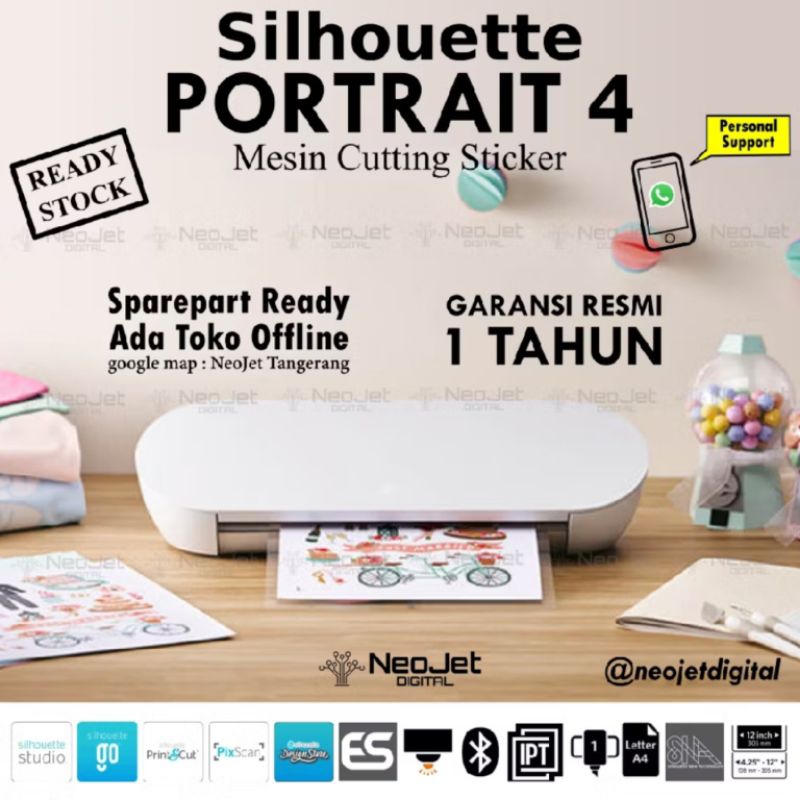Jual Silhouette Portrait 4 Mesin Cutting Mini potong stiker polyflex ...