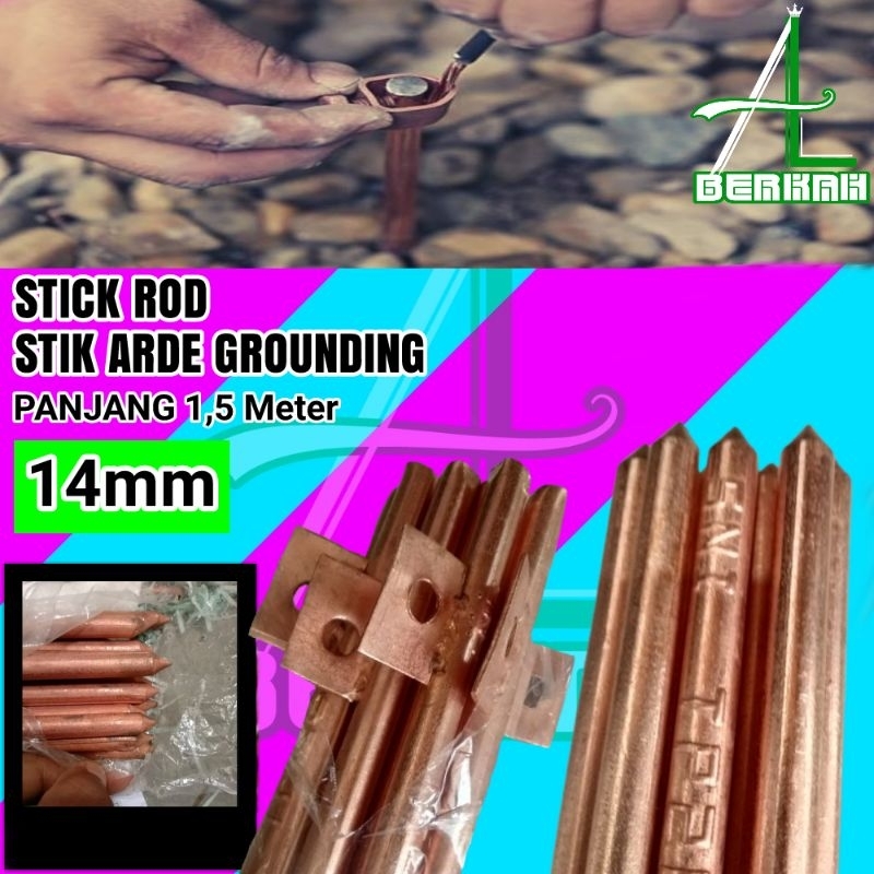 Jual Stick As Grounding Rod 14mm / Stik Arde Grounding Penangkal anti