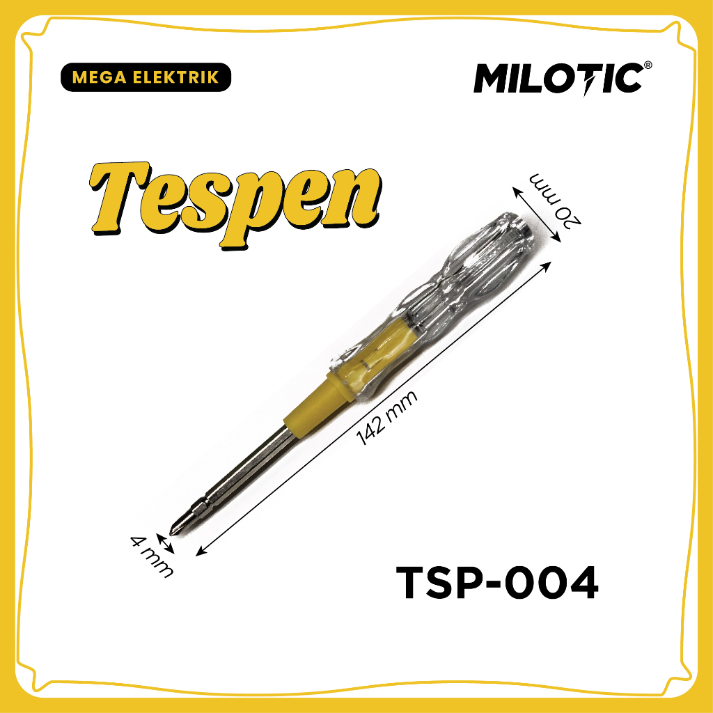 Jual Obeng Tester Tespen Obeng Tes Dengan Lampu Indicator Milotic ...
