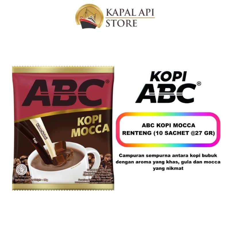 Jual Kopi ABC Kopi Mocca 10 pcs × 27gram renceng rentengan | Shopee ...