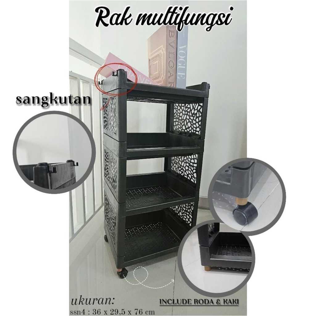 Jual RAK YOYO RODA RAK SUSUN PLASTIK SERBAGUNA DORONG USAGI | Shopee ...
