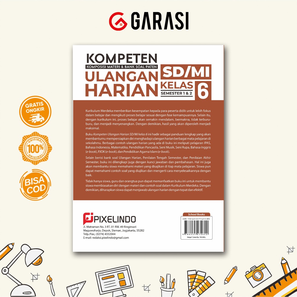 Jual UPDATE BUKU SEKOLAH ULANGAN HARIAN KURIKULUM MERDEKA KELAS 6 SD ...