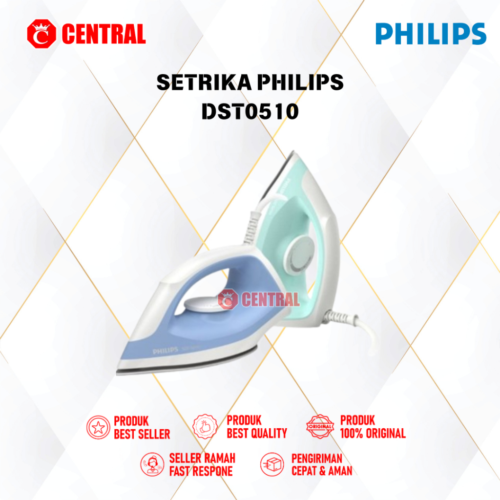 Jual PHILIPS Dry Iron DST0510 Setrika DST 0510 Garansi Resmi 2 Th ...