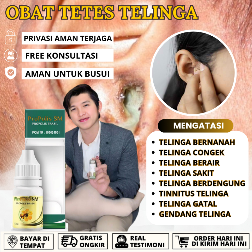 Jual Obat Tetes Telinga Congek Bau Bernanah Telinga Berdengung Gatal ...