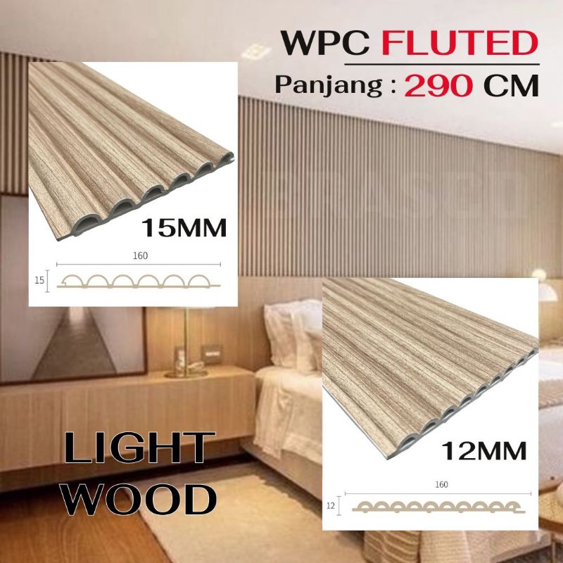 Jual WPC Grade A+ Wall Panel 2.9 m Fluted Bulat Lingkaran Segitiga ...