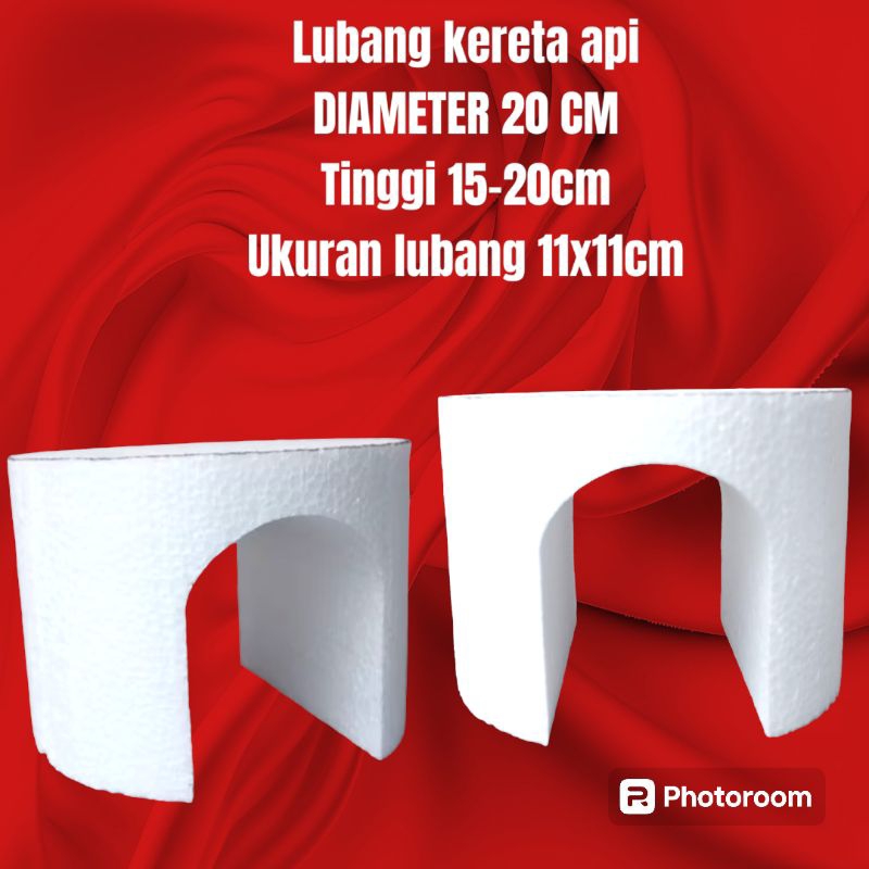Jual lubang kereta api dummy cake styrofoam diameter 20 cm tinggi 15
