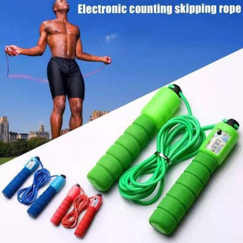 Jual TALI SKIPPING JUMP ROPE SKIPPING SOFT HANDLE WITH COUNTER / TALI ...