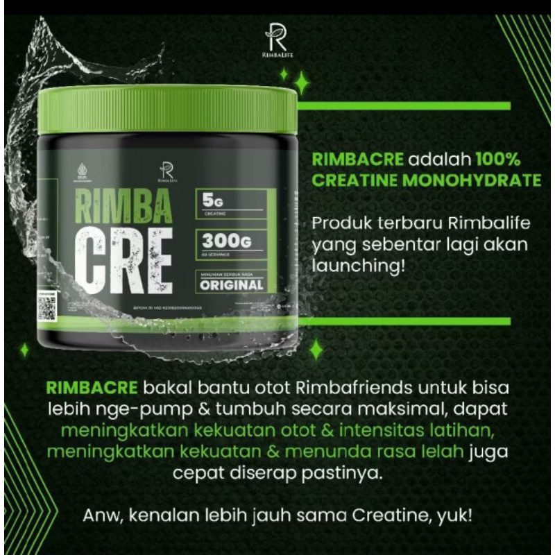 Jual Rimbalife RIMBA CRE 150g - Creatine Monohydrate 30 serving BPOM ...
