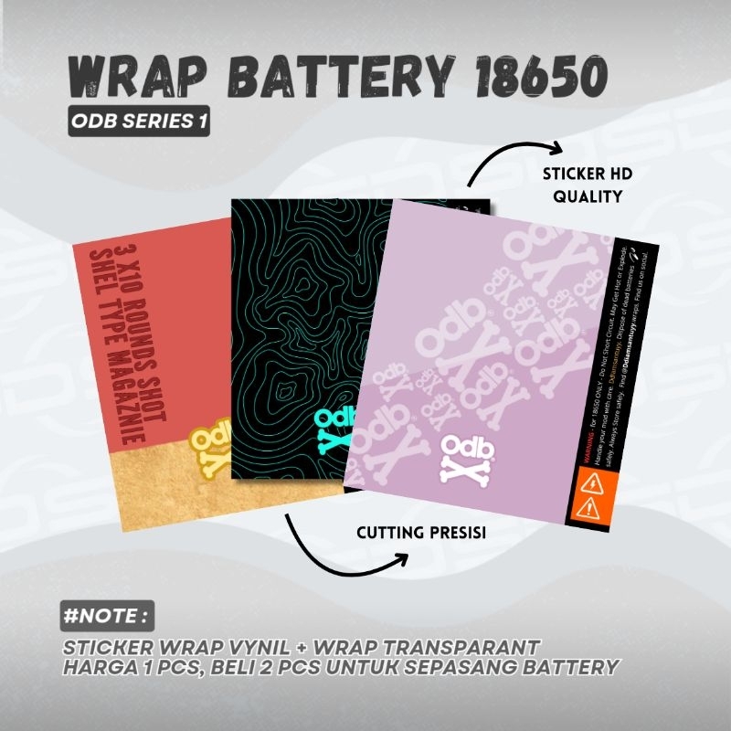 Jual Premium ODBE Series 1 | Skin Wrap Beterai 18650 / Pelindung ...