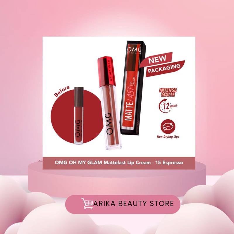 Jual OMG OH MY GLAM MATTE LAST LIP CREAM | Shopee Indonesia