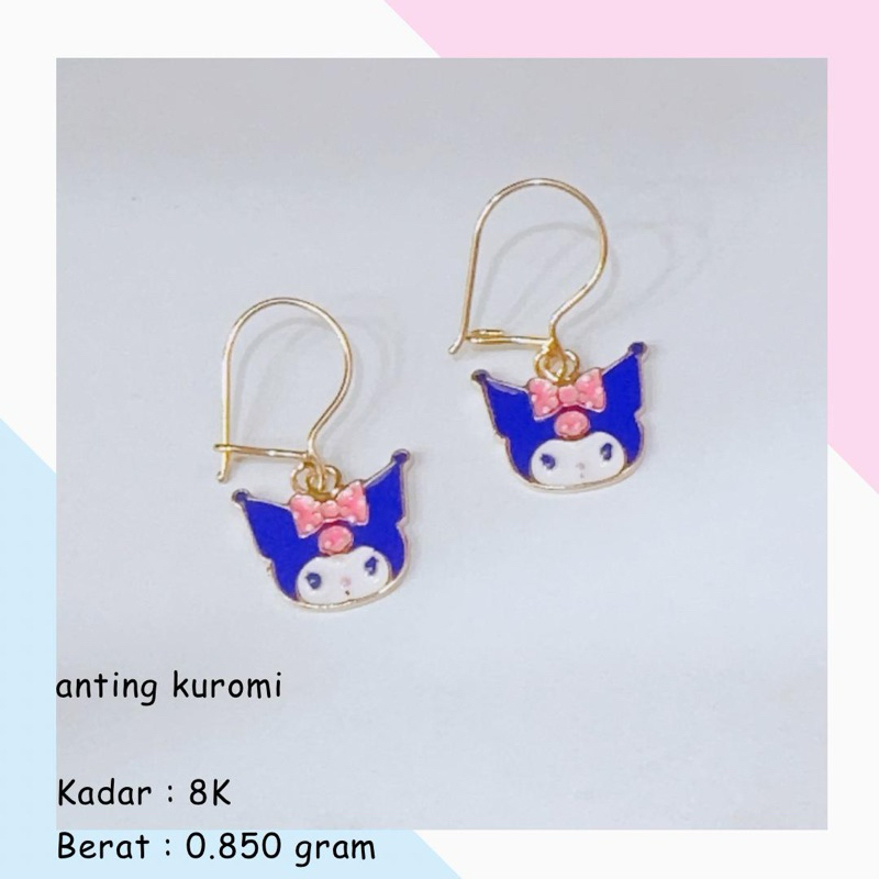 Jual ANTING EMAS KUROMI BERAT 0.900gr KADAR 8k | Shopee Indonesia