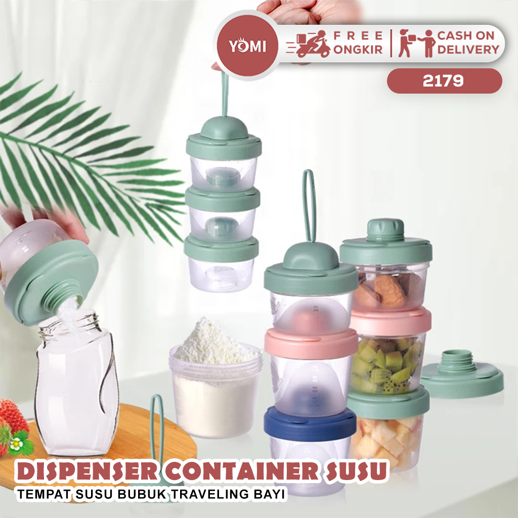 Jual YOMI Dispenser Container Susu Kotak Tempat Susu Bubuk Traveling ...