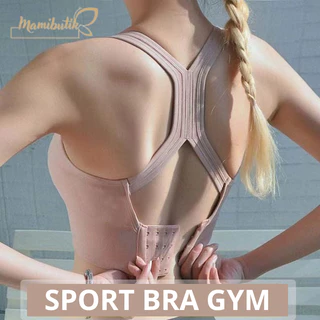 MAMIBUTIK Sport Bra Gym Bra Olahraga Tanpa Kawat Pakaian Olahraga