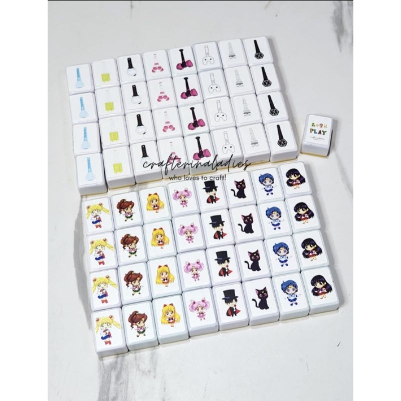 Set De Mahjong De 65 Fichas – Tamaño Mini 2.4 Cm, Patrón Bandera, Ideal Para Viajes Y Familia