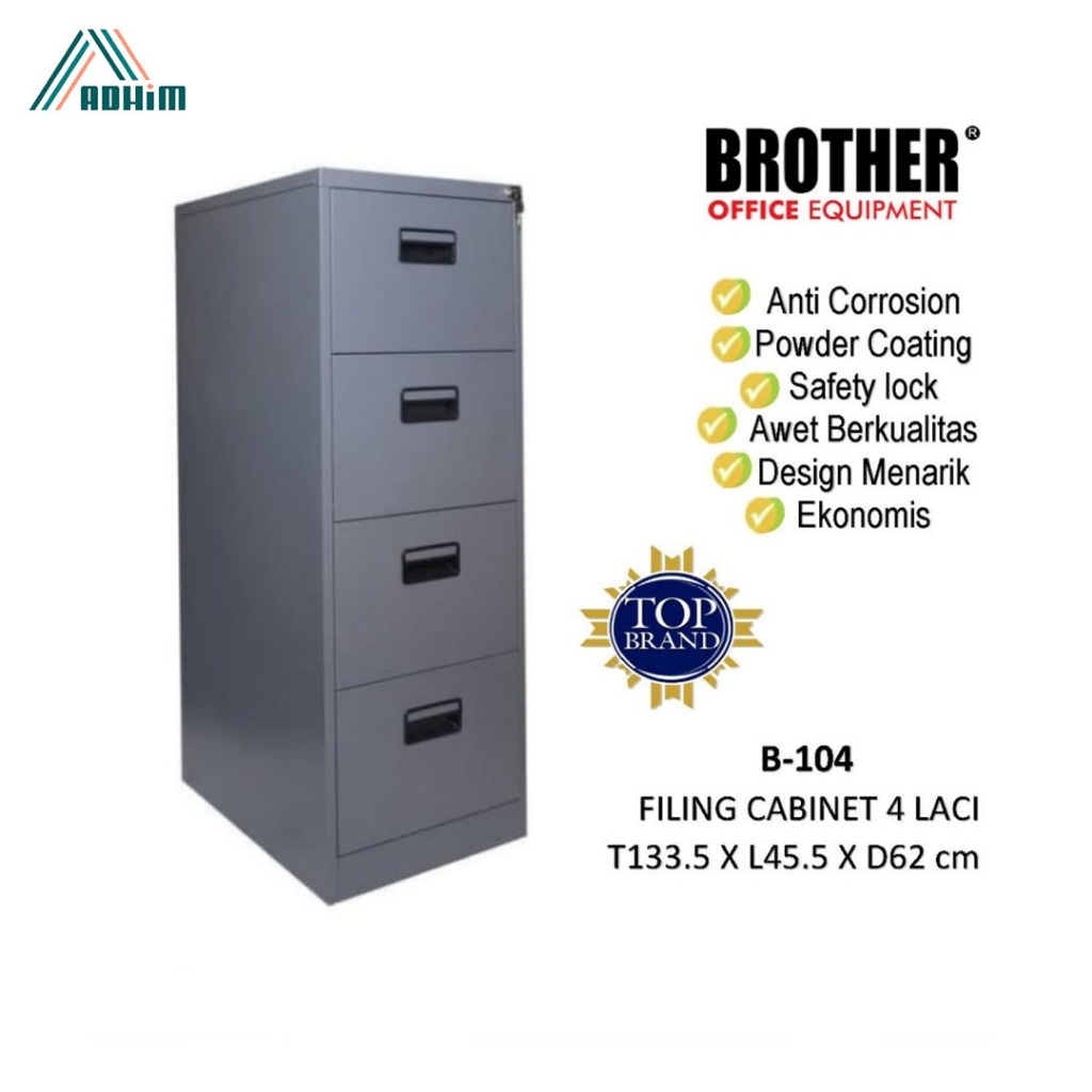 Jual Brother Filing Cabinet B-104 4 Laci (Office Equipment) | Shopee ...