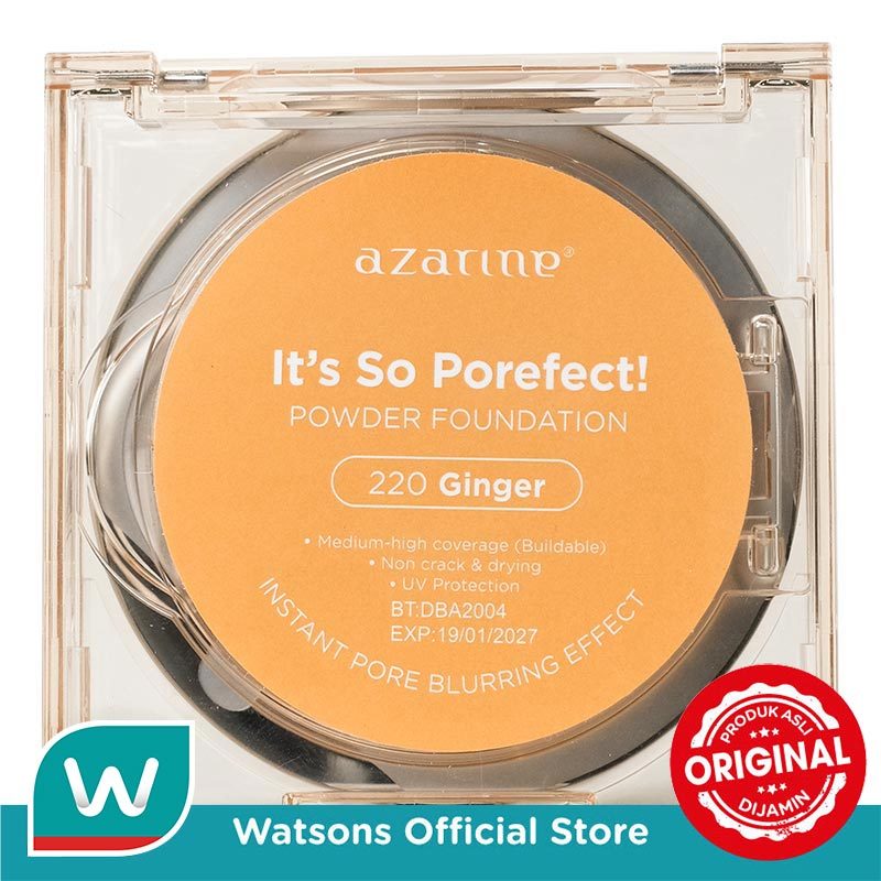 Jual Azarine It’S So Porefect! Powder Foundation 220 Ginger | Shopee ...