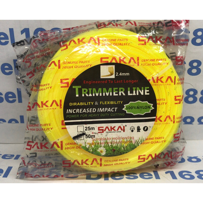 Jual Trimer Line T-328(2,4mm)50m sakai | Shopee Indonesia