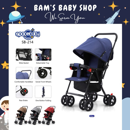 [FREE BUBBLEWRAP] BAMS TERMURAH STROLLER SPACE BABY COMPACT SIZE SB 203 204 214 